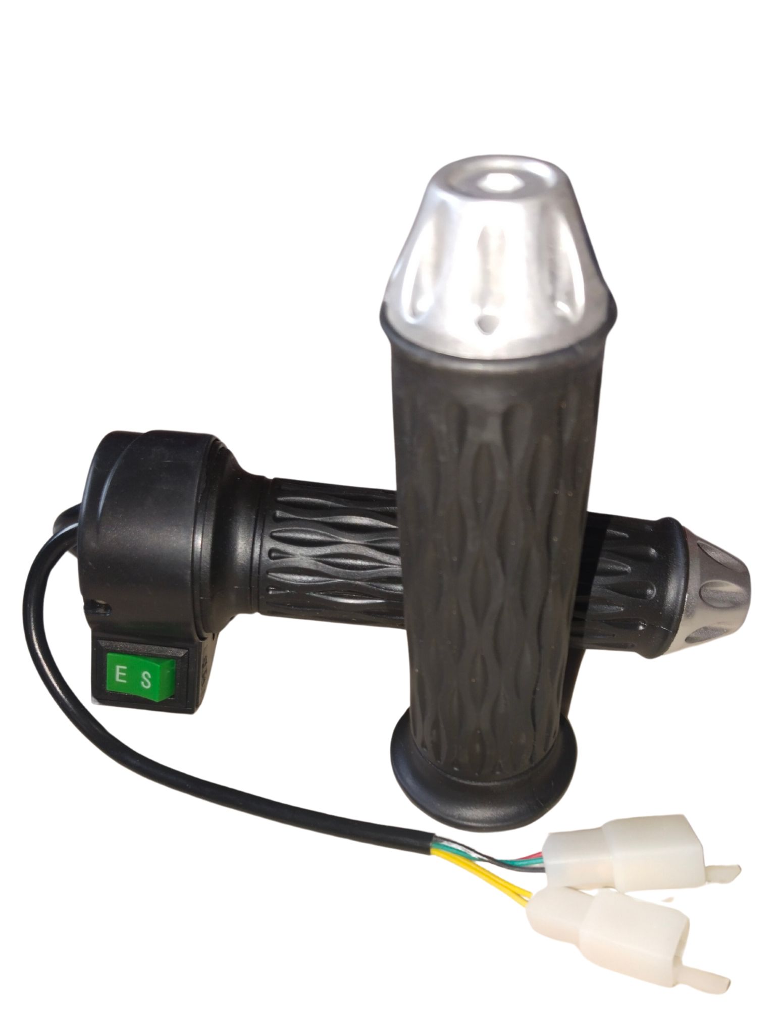 THROTTLE SET (  E / S BUTTON CROMA  ) FOR E-BIKE , ELECTRIC SCOOTER & OTHER ELECTRIC VEHICLE. 36V / 48V / 60V / 72V