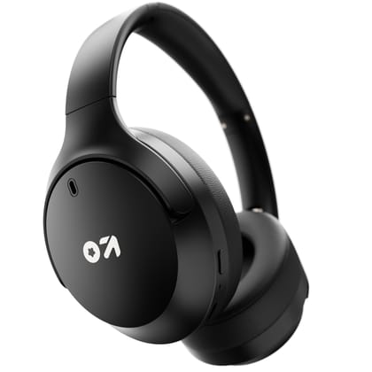 GOBOULT Q Over Ear Bluetooth Headphones with 70H Playtime, 40mm Bass Drivers, Zen ENC Mic, Type-C Fast Charging, 4 EQ Modes, Made in India, IPX5 Headphones Wireless with mic (Black) GOBOULT Q Over Ear Bluetooth Headphones with 70H Playtime, 40mm Bass Dri