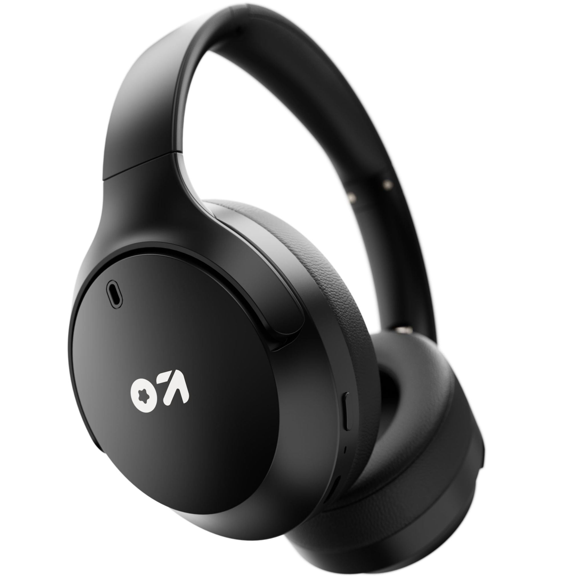 GOBOULT Q Over Ear Bluetooth Headphones with 70H Playtime, 40mm Bass Drivers, Zen ENC Mic, Type-C Fast Charging, 4 EQ Modes, Made in India, IPX5 Headphones Wireless with mic (Black) GOBOULT Q Over Ear Bluetooth Headphones with 70H Playtime, 40mm Bass Dri