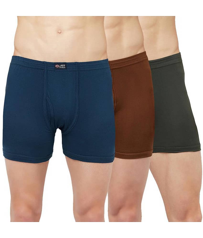 TT Pack of 3 Cotton Blend Trunks For Men's ( Multicolor )