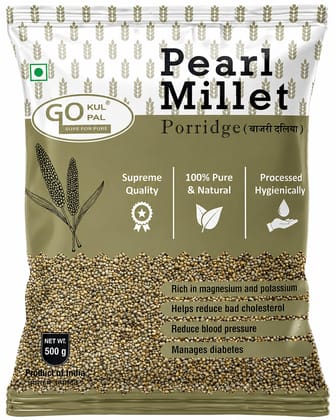 Gokul Gopal Pearl Millet Porridge, 100% Pure and Natural, Rich in Magnesium and Potassium, Heart Healthy, 500 g