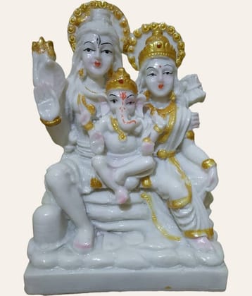 WINSOME COLLECTION Marble Lord Shiva Idol ( 6 cm )