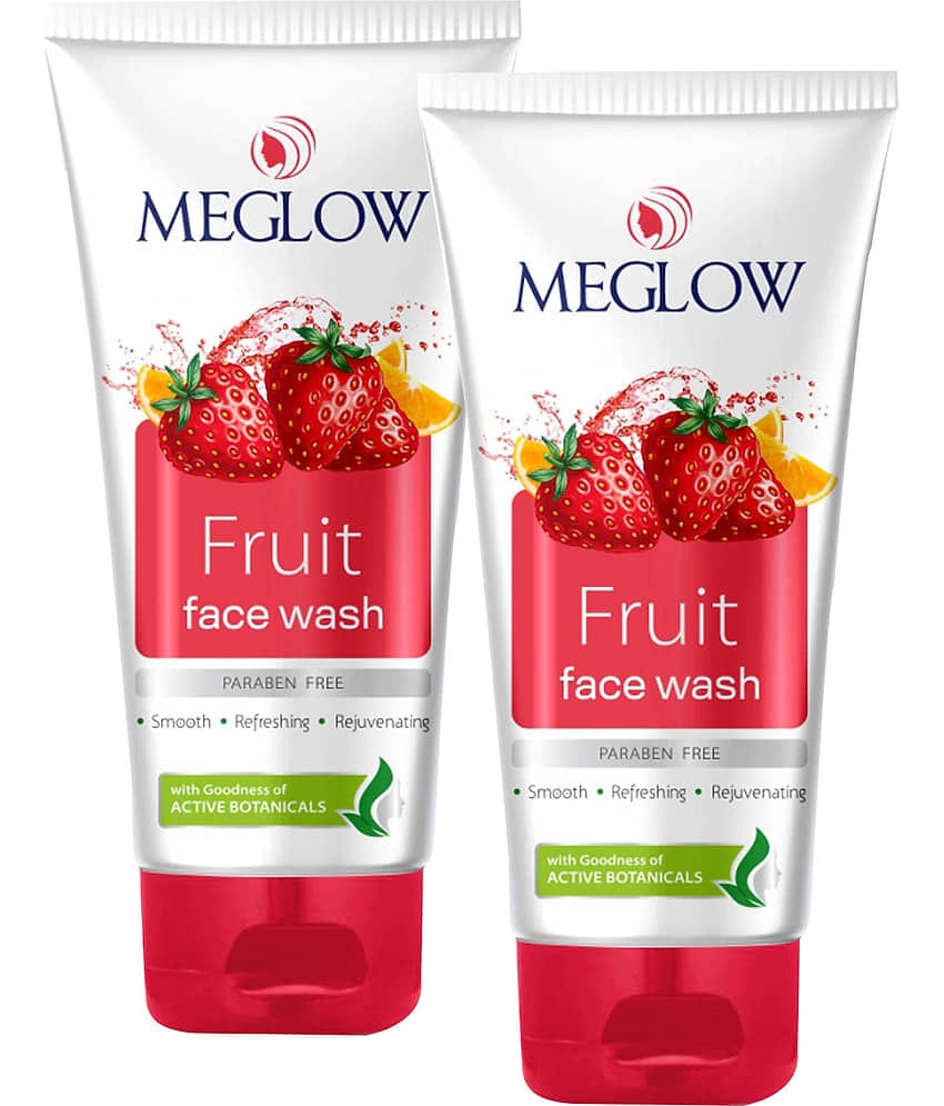 Meglow Fruit Facewash for Smooth & Refreshing Skin 70g Pack of 2
