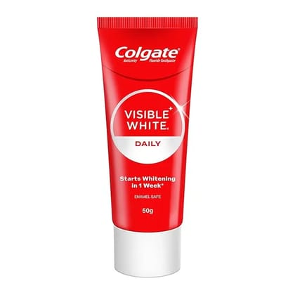Colgate Visible White, Teeth Whitening Toothpaste, 50g (Sparkling Mint)