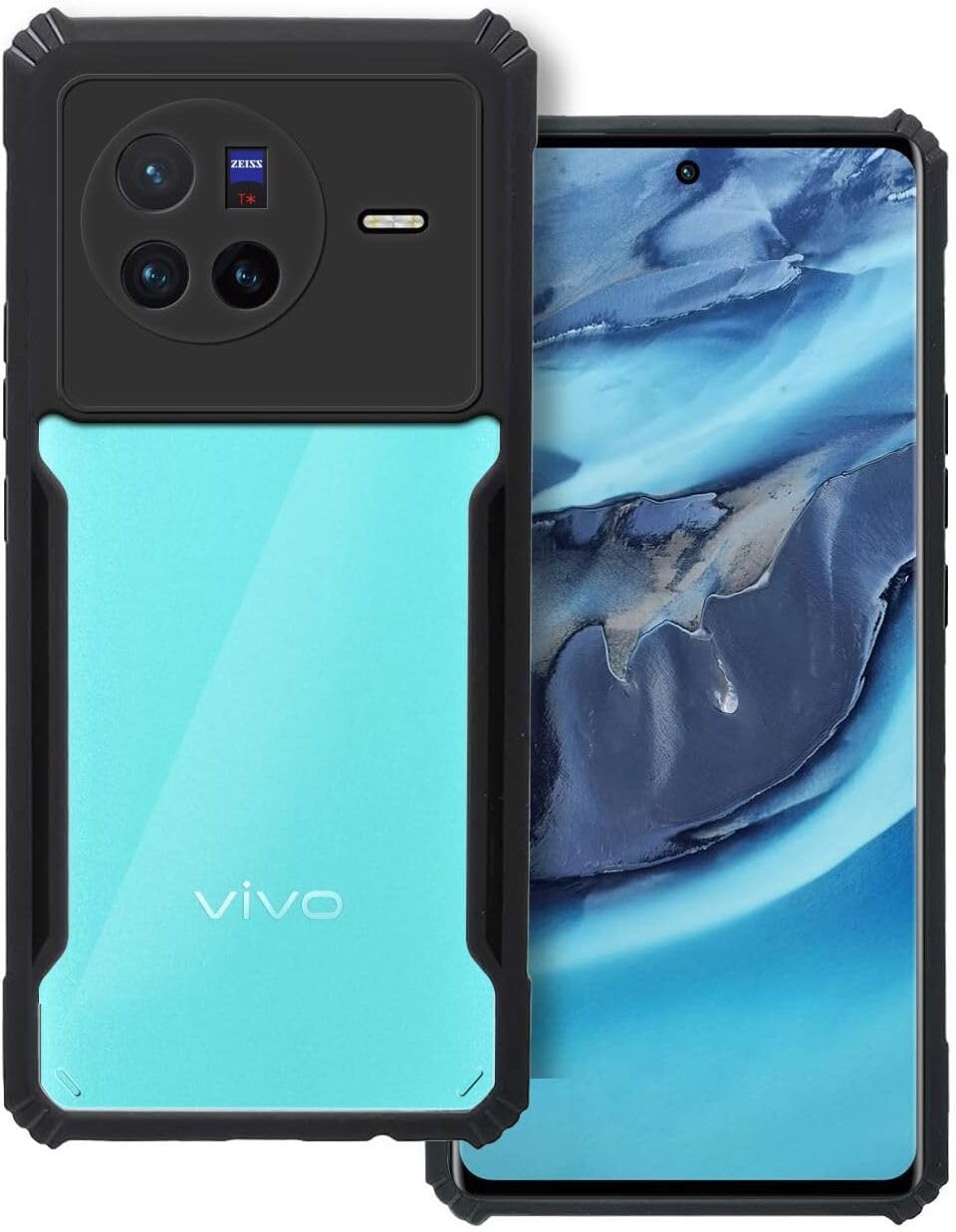 PLUGTECH Slim Shockproof Case | Matte Black Soft | Drop Protection | Precise Cutouts | Premium Mobile Cover for Vivo X80 5G