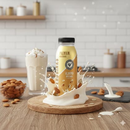 SUPERDRINKS Almond Milkshake | 180ml | Dairy Beverage | Thick Milkshake | Real almond milkshake | Ready to Drink (Pack of 4) SUPERDRINKS Almond Milkshake | 180ml | Dairy Beverage | Thick Milkshake | Real almond milkshake | Ready to Drink (Pack of 4)