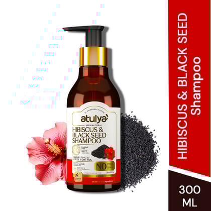 Atulya Hibiscus & Black Seed Hair Shampoo for Frizz Control - 300ml