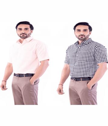 DESHBANDHU DBK 100% Cotton Regular Fit Solids Men's Casual Shirt - Multi ( Pack of 2 )