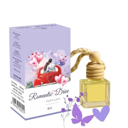 Romantic Drive Hanging Car Perfume 8ML Premium Floral & Fruity Essential Oil Car Freshener with Wooden Diffuser Cap Romantic Drive Hanging Car Perfume 8ML Premium Floral & Fruity Essential Oil Car Freshener with Wooden Diffuser Cap