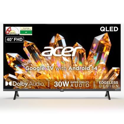 Acer 100 cm (40 inches) Ultra V Series Full HD Smart QLED Google TV AR40QDVGU2841BD Acer 100 cm (40 inches) Ultra V Series Full HD Smart QLED Google TV AR40QDVGU2841BD - Black / 40 inches