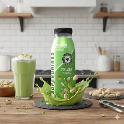 SUPERDRINKS Pistachio Milkshake | 180ml | Thick Milkshake | Pista Milkshake | Ready to Drink (Pack of 4) SUPERDRINKS Pistachio Milkshake | 180ml | Thick Milkshake | Pista Milkshake | Ready to Drink (Pack of 4)
