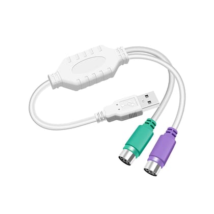 USB(M) to Dual PS/2 (F) Converter ,Connector ,Adapter , Cable For Keyboard Mouse (Multicolor)