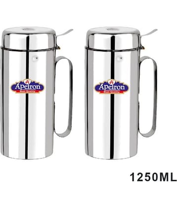 APEIRON Nozzle Can Steel Oil Container/Dispenser Set of 2 1250 mL