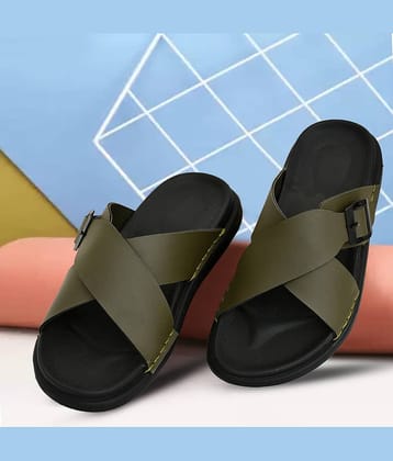 Figor Green Men's Slide Flip Flop