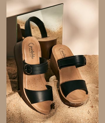 Puntoblu Black Women's Sandal Heels