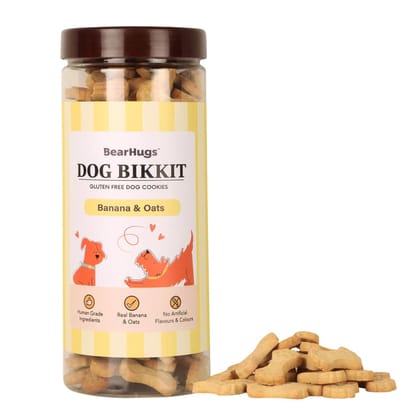 BearHugs Dog Bikkit Gluten Free Cookies Banana & Oats BearHugs Dog Bikkit Gluten Free Cookies Banana & Oats