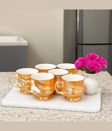 Love Unlimited Solid Bone China Tea Cup 150 ml ( Pack of 6 )