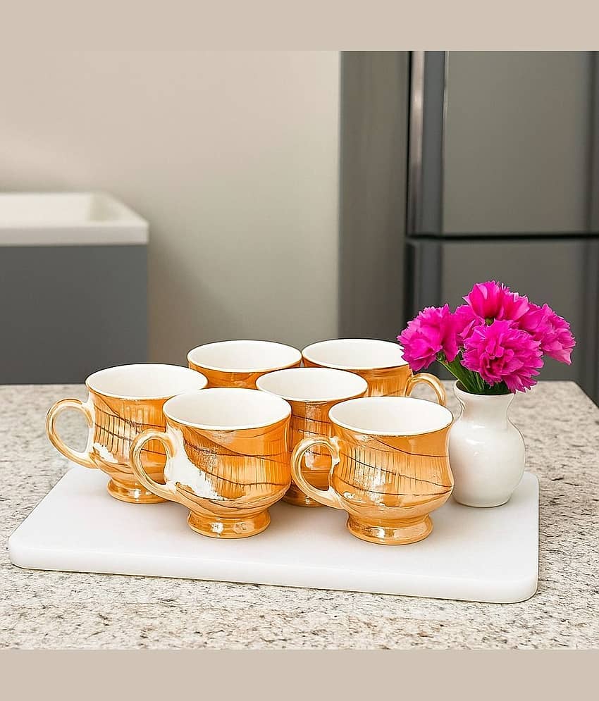 Love Unlimited Solid Bone China Tea Cup 150 ml ( Pack of 6 )