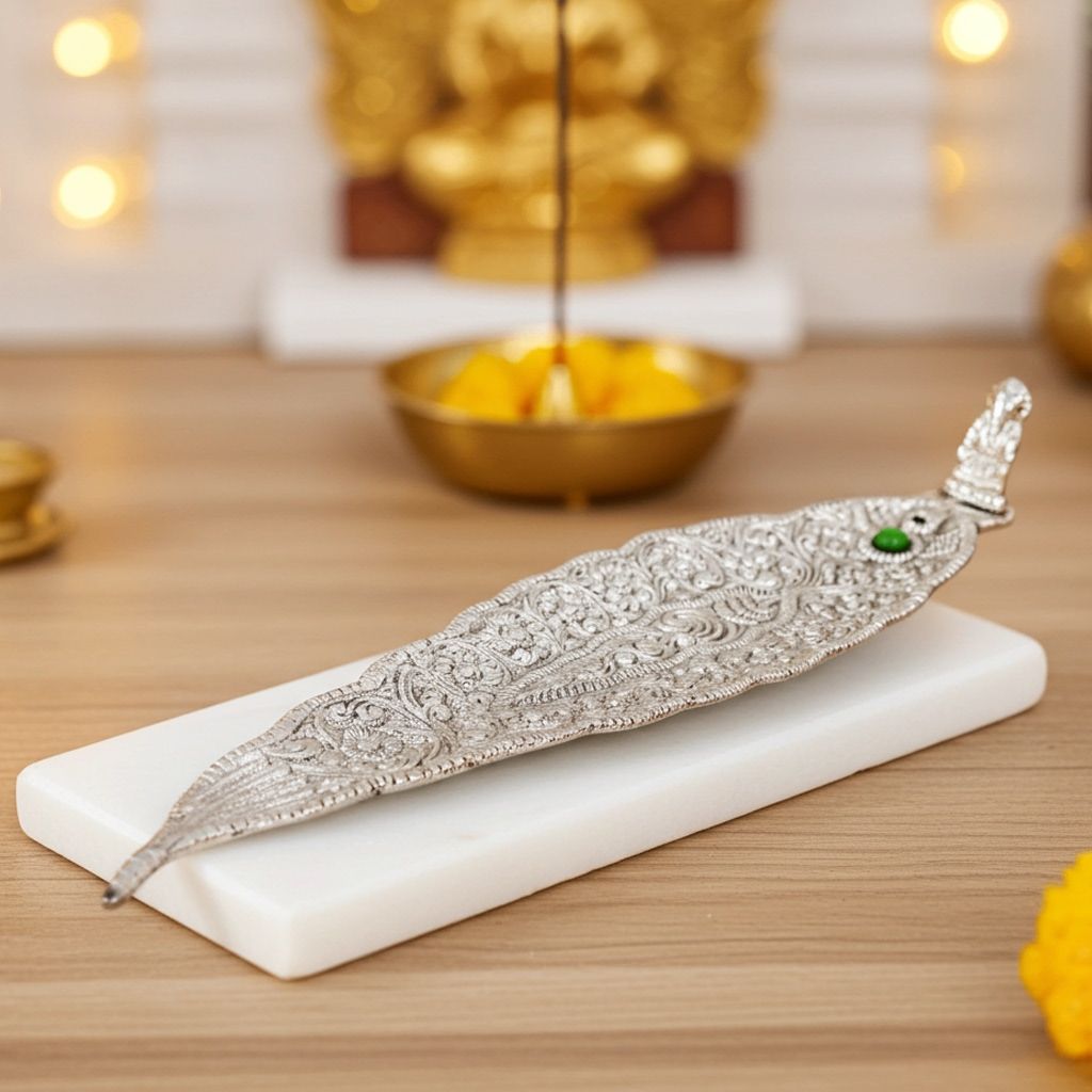 Aluminium Agarbatti Stand, Holder Single Stick Silver, Height : 1 Inch (ASMAS233 S)