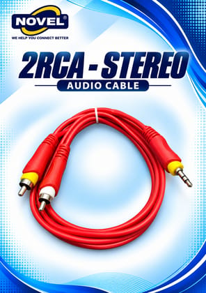 NOVEL 2 RCA - STEREO METAL CABLE 1.5 METER