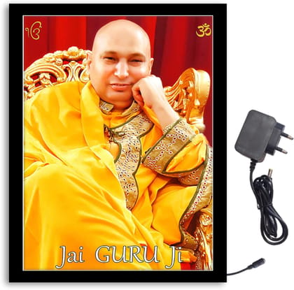 NOKKES Jai Guru Ji Bade Guru ji Sawroop Guru Ji Light Photo Frame 8X10 inch Led Light photo Frame With Light Adaptor Led Light Photo Frame Black Color Photo Frame_AQW227 NOKKES Jai Guru Ji Bade Guru ji Sawroop Guru Ji Light Photo Frame 8X10 inch Led Light photo Frame With Light Adaptor Led Light Photo Frame Black Color Photo Frame_AQW227