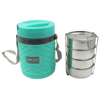 Double Wall Insulated Tiffin with Handle (1 Pc) - Stackable, Hot Food Container