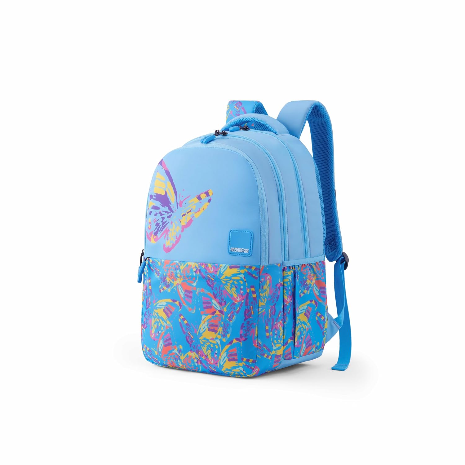 Lit | 36 Ltrs | 3 Compartments | Bottle Pocket | Ergonomic Padded Back Panel & Shoulder Straps | Secondary School Backpack | 1 Year International Warranty | Butterfly Blue