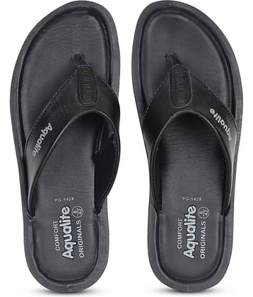 Aqualite Black Men's Thong Flip Flop