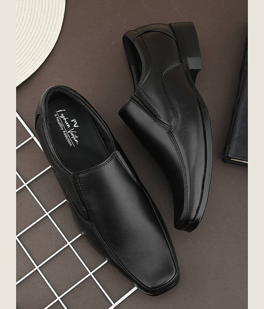 Fashion Victim Black Men's Slip On Formal Shoes
