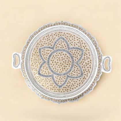 Kashmiri Papier Mache Round Tray