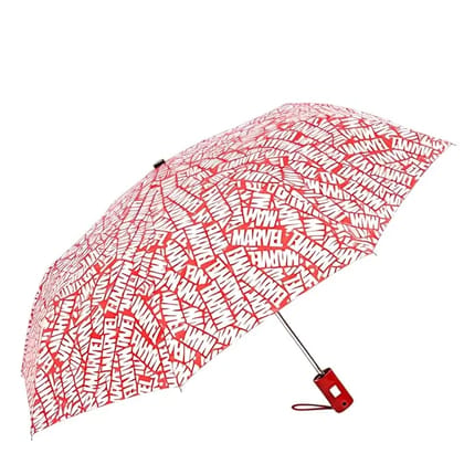 Printed Umbrella for Rain Protection, Red and White, Polyester, Compact and Foldable, Round Printed Umbrella for Rain Protection, Red and White, Polyester, Compact and Foldable, Round