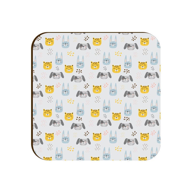 Animal Friends Square Coaster