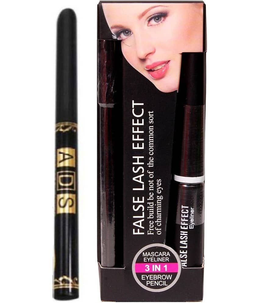 Lenon Beauty Gel Eyeliner, Eyebrow Pencil, Pencil Kajal Mascara Black Pack of 4