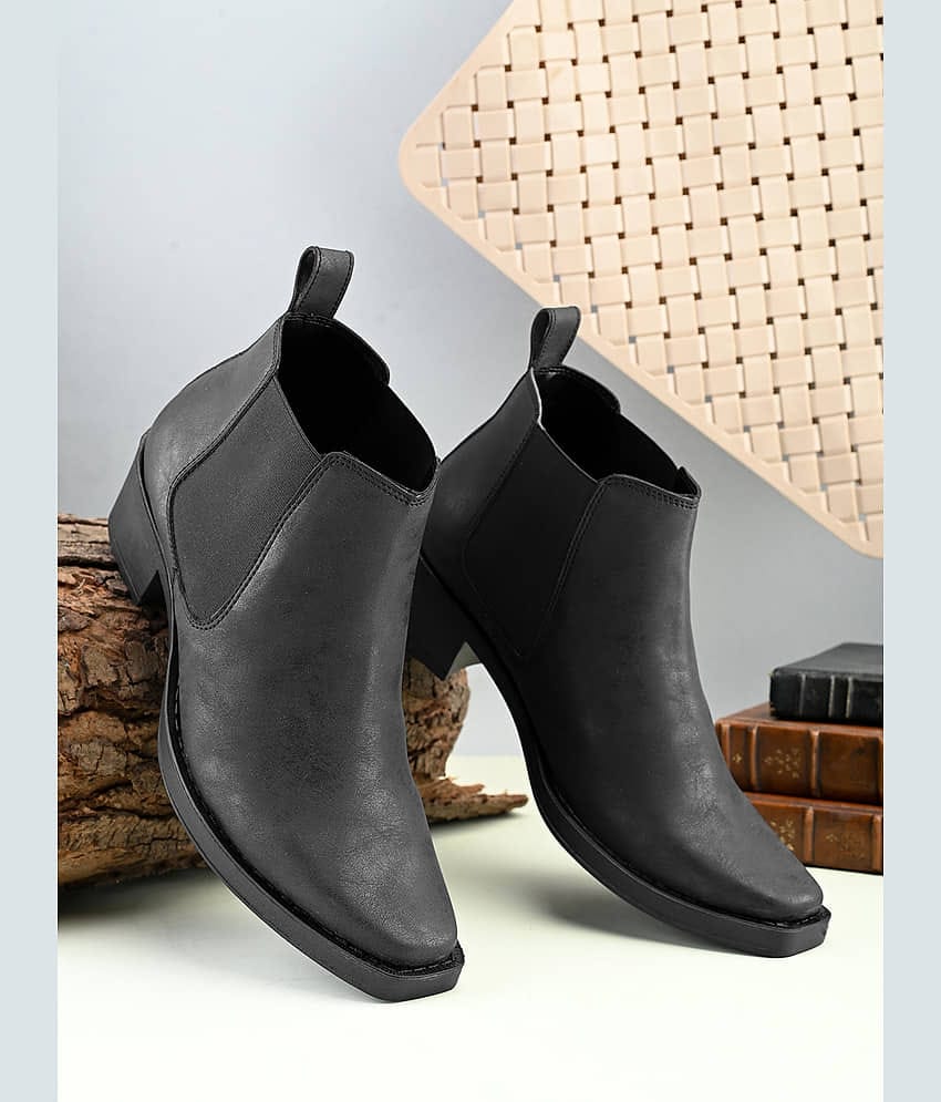 Sir Corbett Black Men's Chelsea Boots