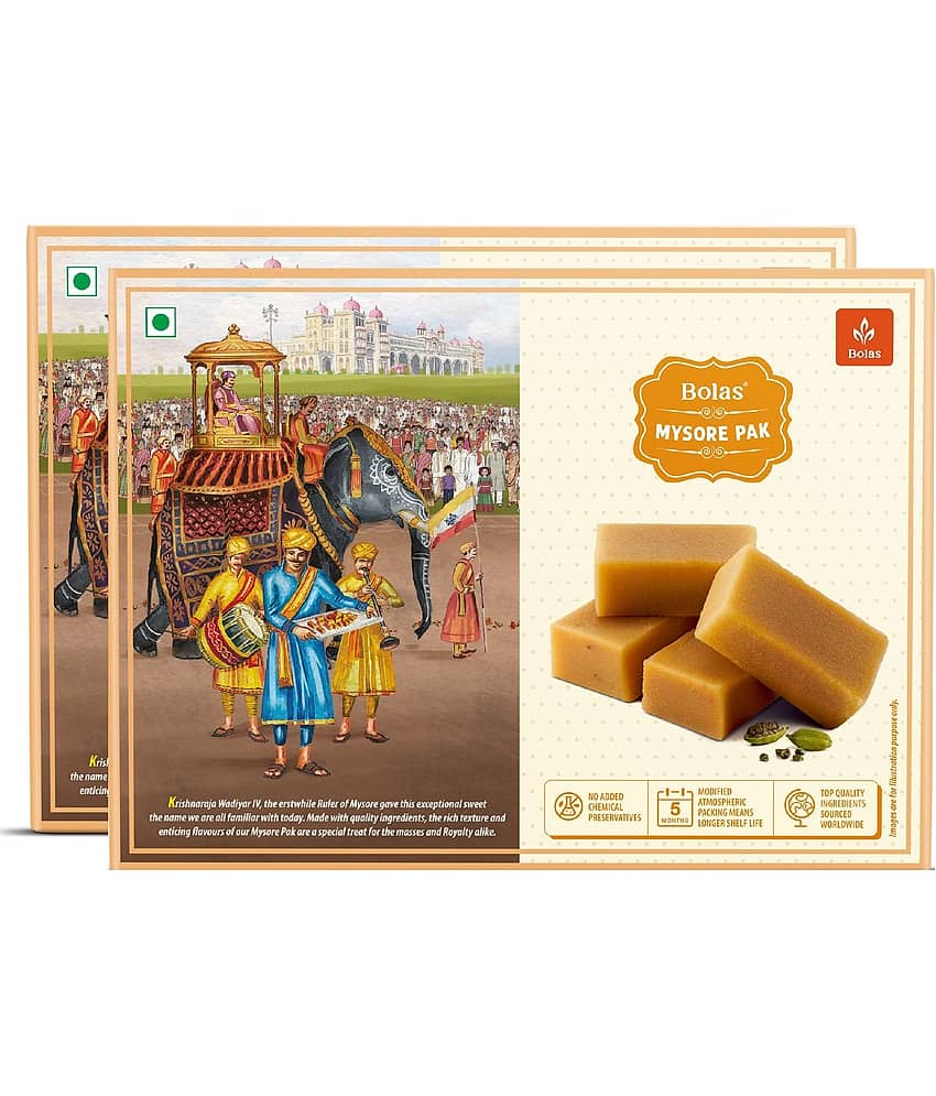 Bolas Mysuru/Mysore Pak 500g Box (2 x 250 g)