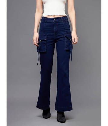 Miss Chase - Navy Blue Denim Bootcut Women's Jeans ( Pack of 1 )