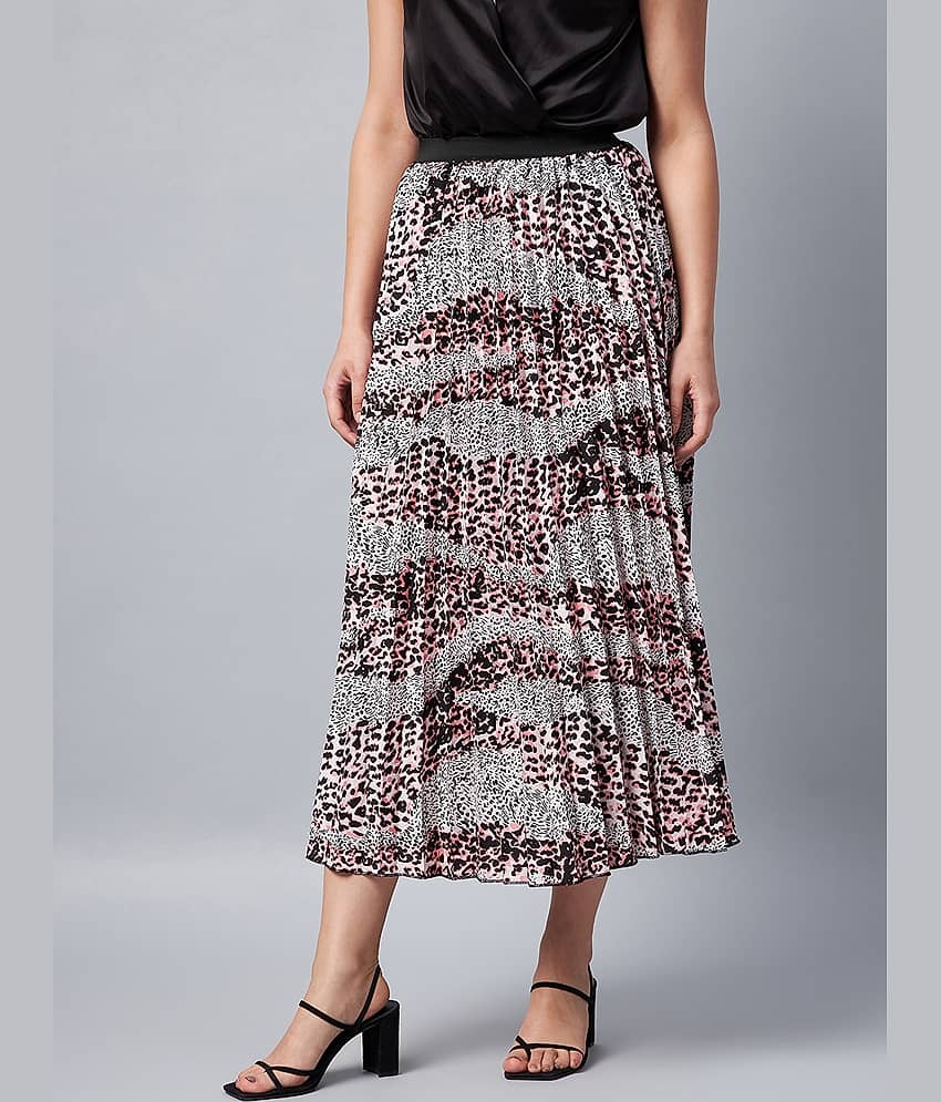 StyleStone - Black Crepe Women's Flared Skirt ( Pack of 1 )