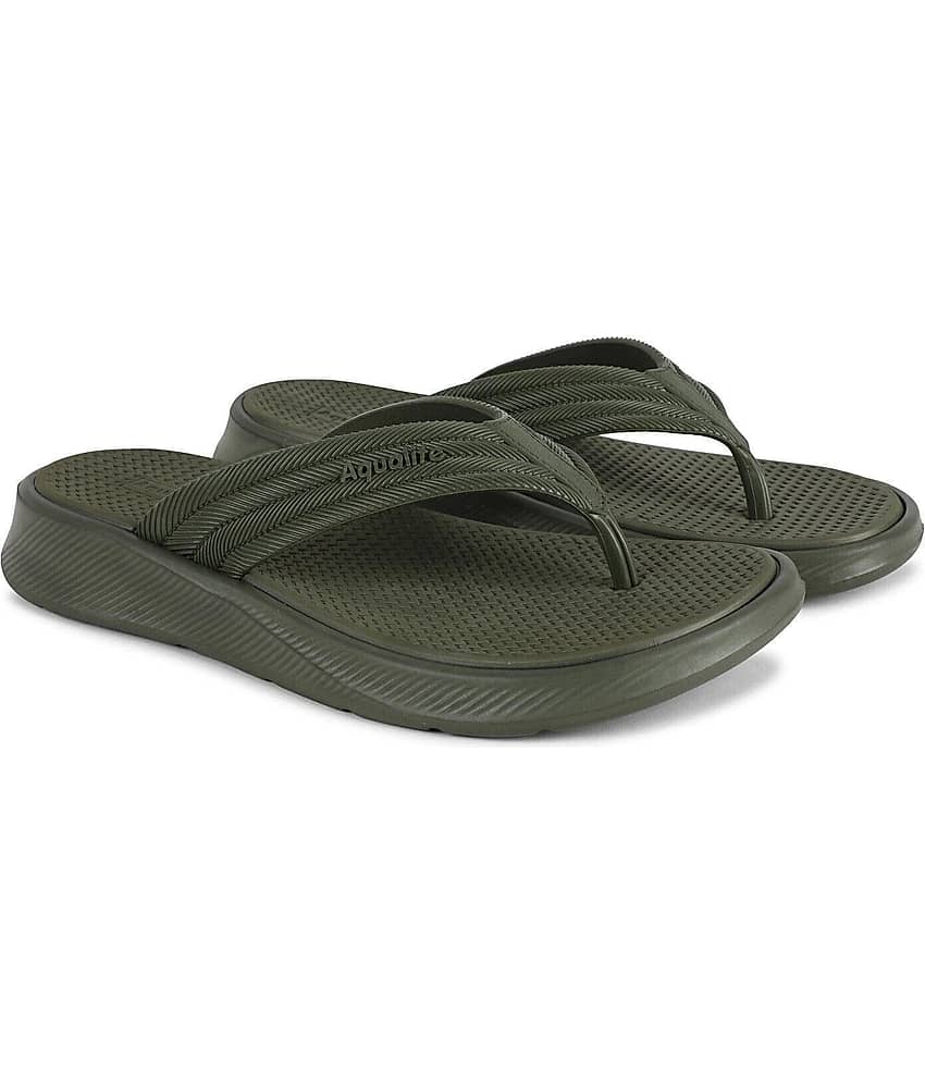 Aqualite Olive Men's Thong Flip Flop