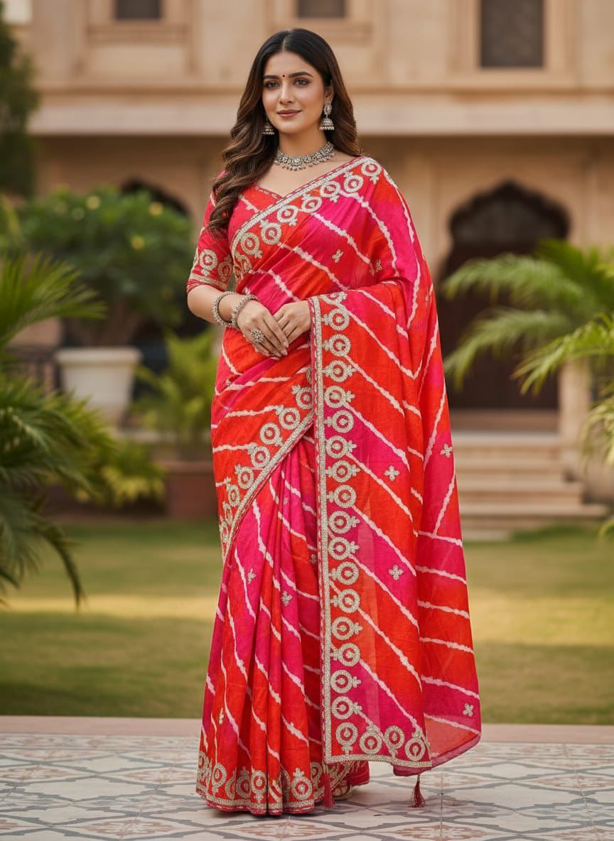 Chinon Fabric Sarees