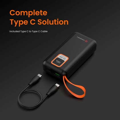 Portronics Ampbox 10K 10000mAh Nano Power Bank with 22.5W Fast Charging | PD Type-C & USB Dual Output | Digital Battery Display | Type-C Input | Compact Portable Power Bank for iPhone, Android, Tablets & More (Random Color)