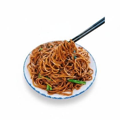 Stir-Fried Hakka Noodles - 200 gm - One serving of prepared stir-fried noodles