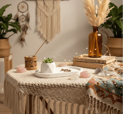 Combo 6 - Trinket tray + hexagon Candle Holder