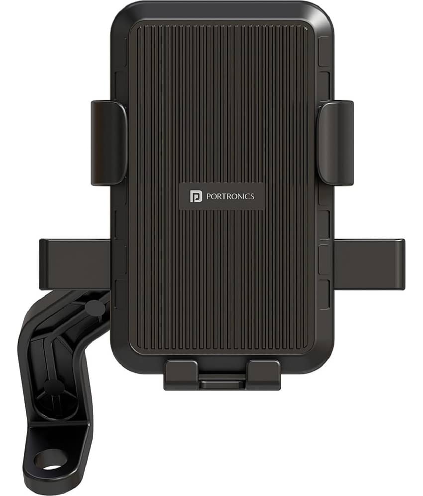 Portronics Mobike 5 Scooty/Scooter Phone Holder with Mirror Mount, 360 Degree Rotation, Strong Grip, Compatible with 4.7" to 7.2" Smartphone, Mobile Stand for Scooter, Cycle & Motorcycle