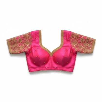 Pink Embroidered Ethnic Blouse