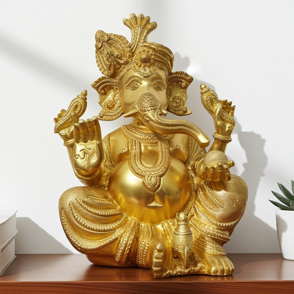 Brass Showpiece Pankhi Ganesh (BSMAS001)