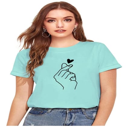 Women's Cotton Western Wear T Shirt S (Green)