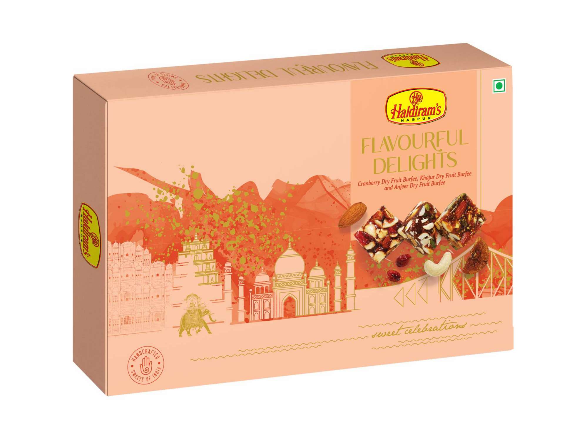 Haldiram's Flavourful Delights (Assorted Dry Fruits Burfee) Packed Sweets - 500 Gm