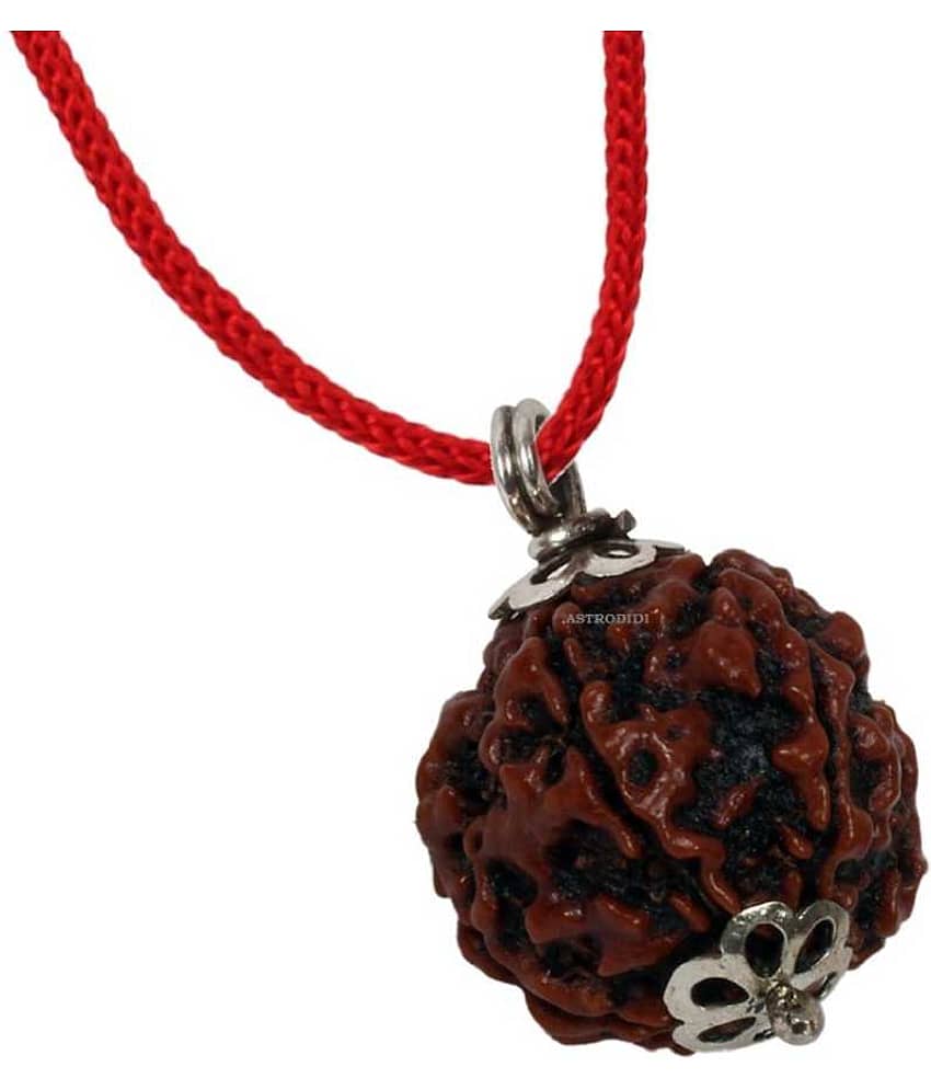 Astrodidi 5 Mukhi Rudraksha With Silver Pendant With Lab Certificate