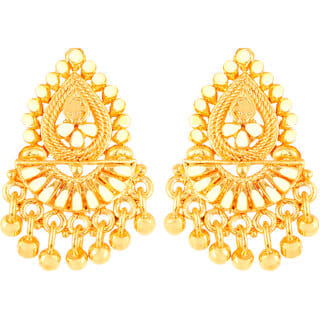Vighnaharta Shimmering CharmingAlloy Gold dangler studs  Earring for Women and Girls [VFJ1823ERG]