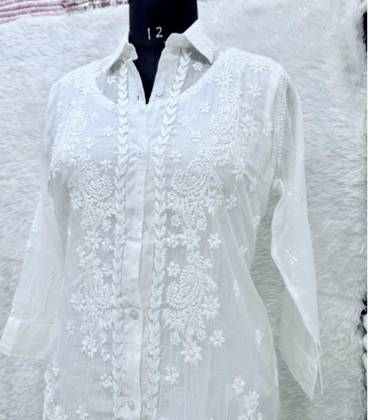Shirt mul chanderi